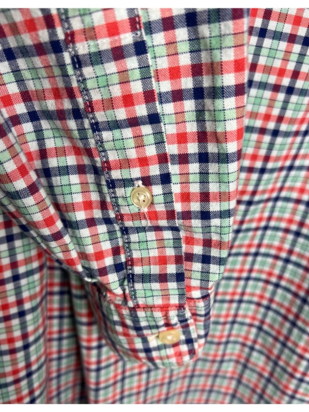Chaps Racing Red Plaid Shirt - Picture 7 of 10